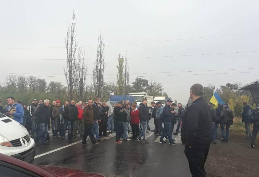 Горняки повторили свой протест на трассе Днепр – Донецк в Селидово