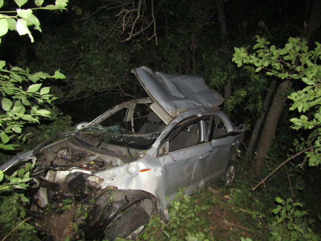 Смертельне ДТП на Донеччині: Автомобіль вилетів у кювет. Одна людина померла, ще четверо — в лікарні (ФОТО)