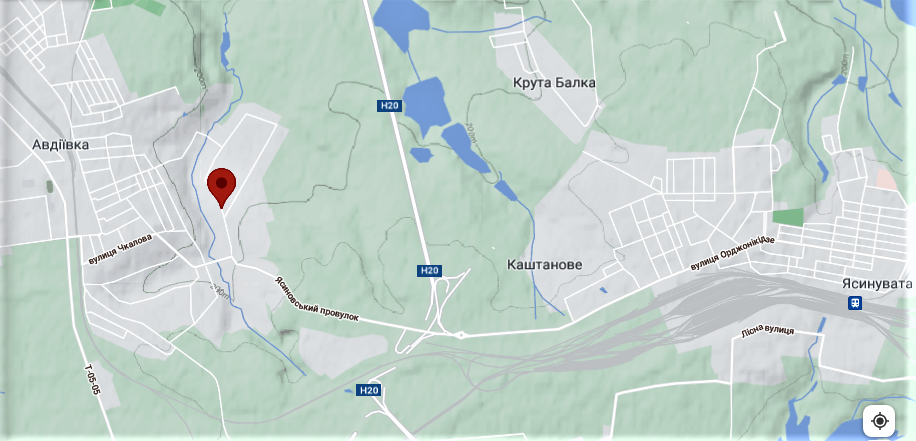 карта окраин Авдеевки где ранили гражданского