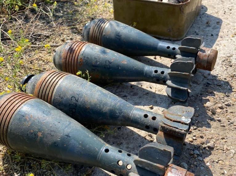В селищі Зайцеве прикордонники знайшли схрон гранат, мін та набоїв (ФОТО)