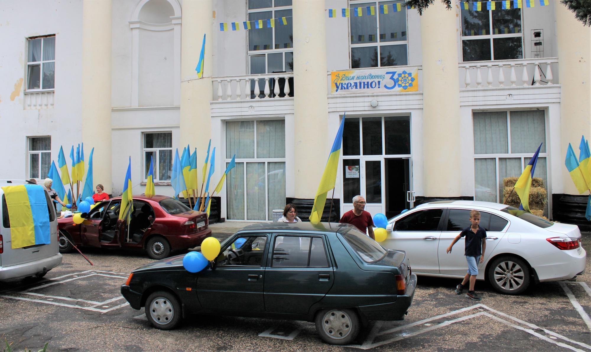 автопробег в Северске ко Дню Независимости в Донецкой области