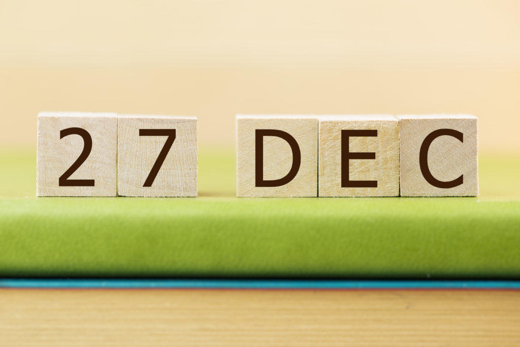 27 грудня: свята і події. Цей день в історії