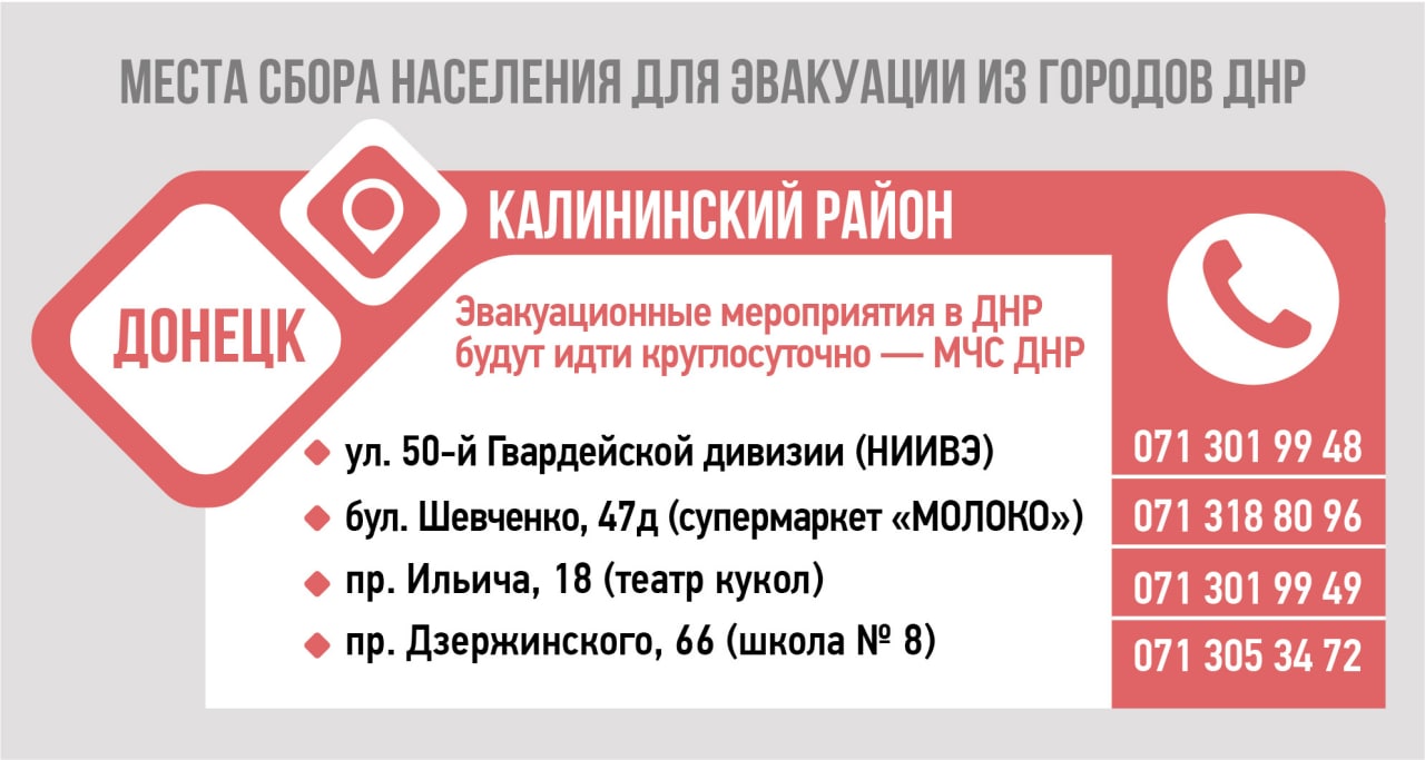Евакуація мешканців “ДНР” та “ЛНР” у Росію. Деталі (Адреси) 4