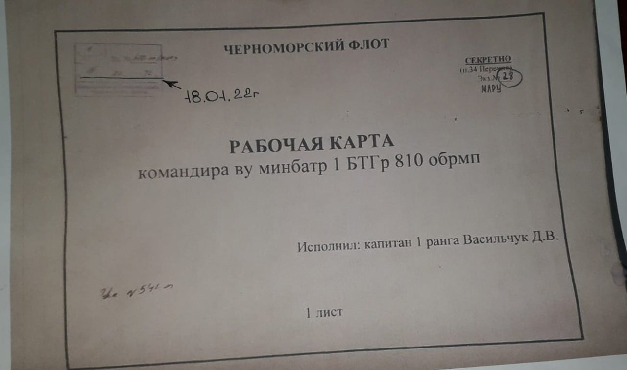 Бійці ЗСУ взяли як “трофей” таємні документи з планами одного з підрозділів ЗС РФ, — штаб ООС