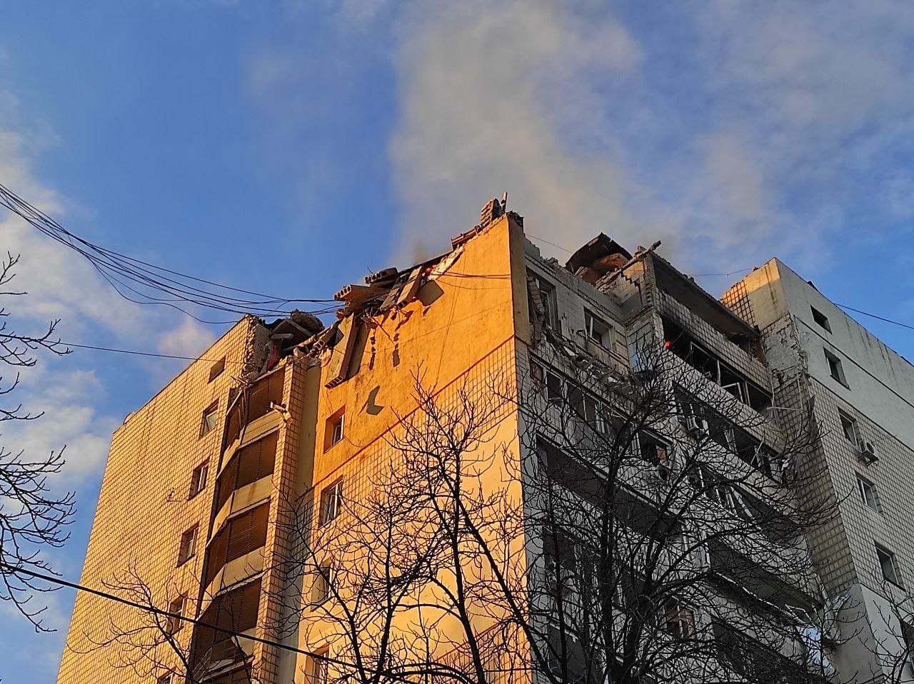 Последствия обстрела Киева