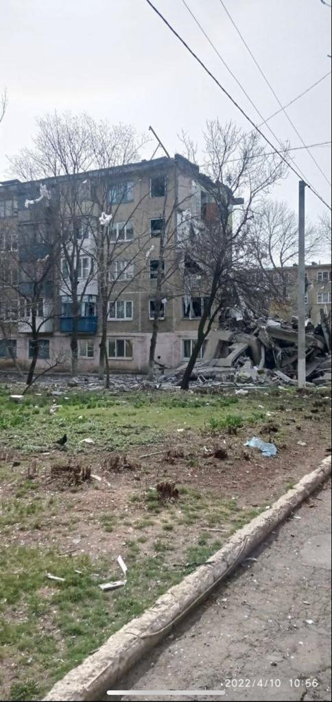 Наслідки обстрілу Донецької область 10 квітня