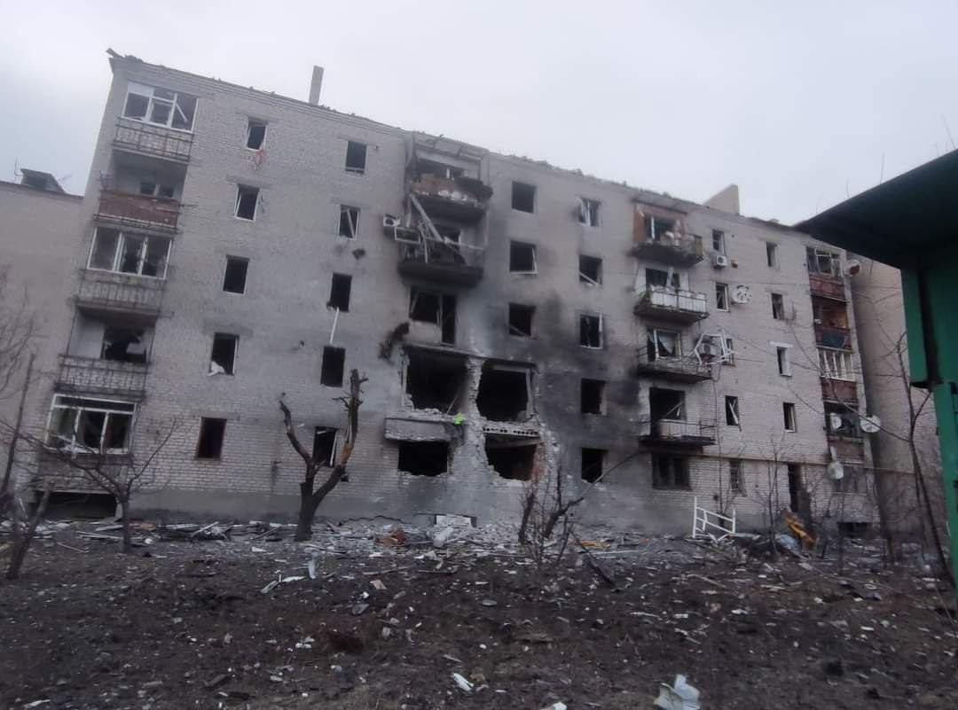 Наслідки обтрілу міст Луганщини