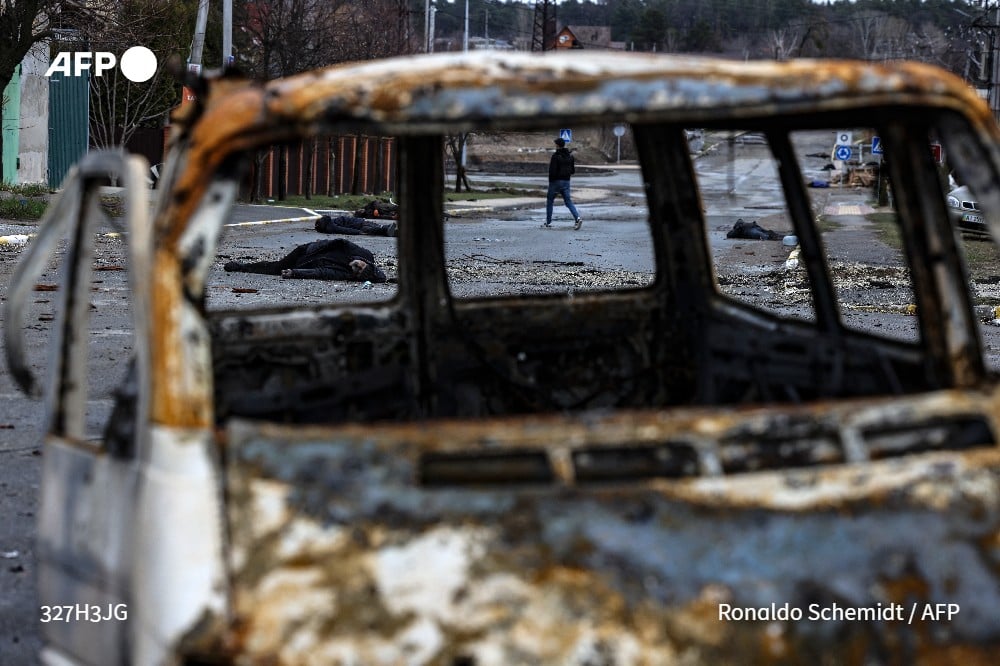сожженная машина в Киевской области