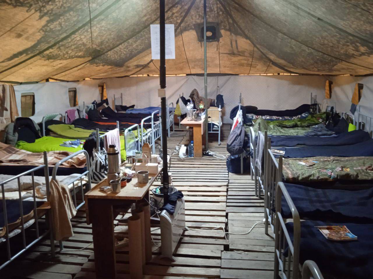 палатка мобилизованных украинских военных