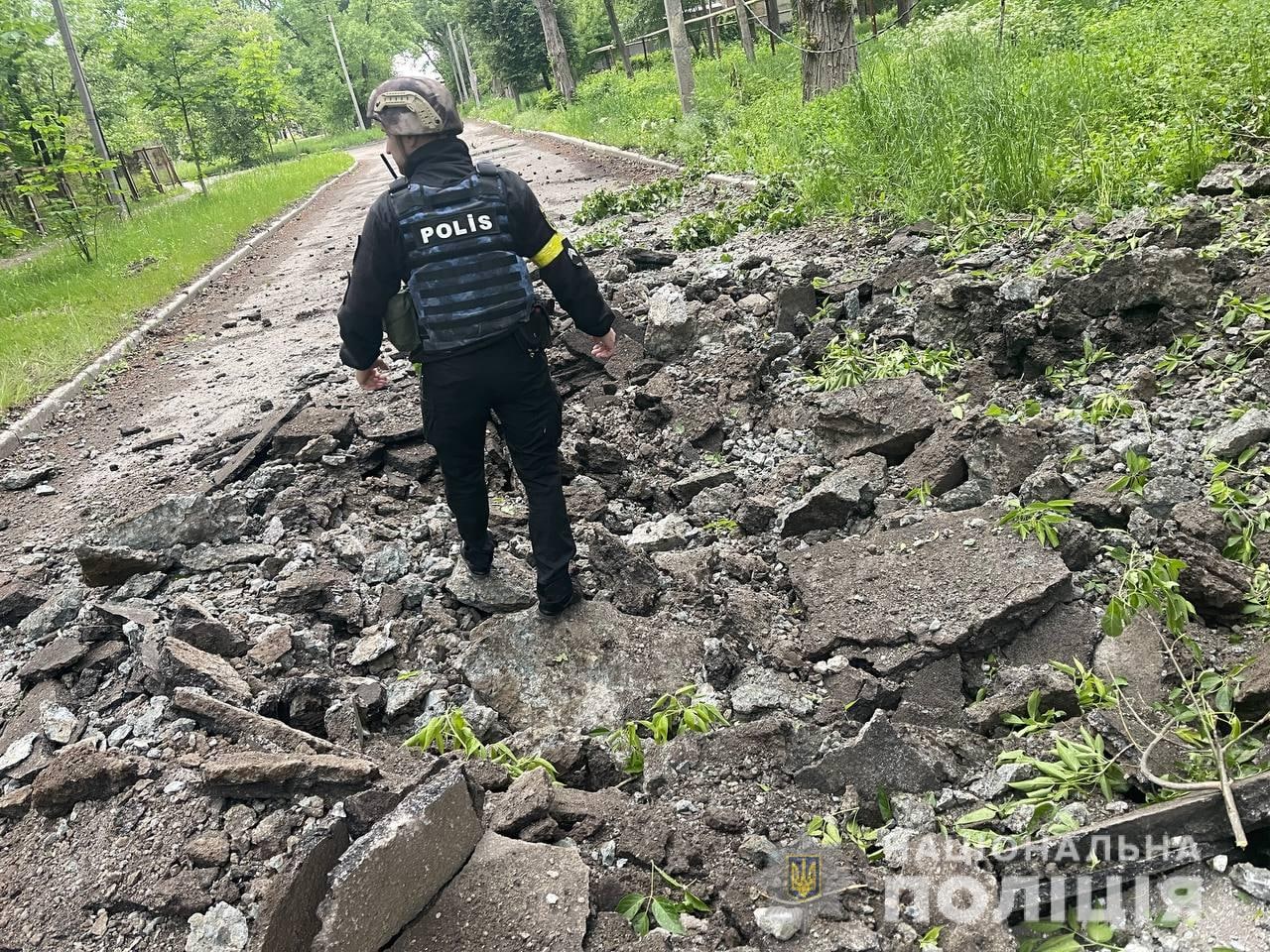 последствия обстрела 22 мая в Донецкой области