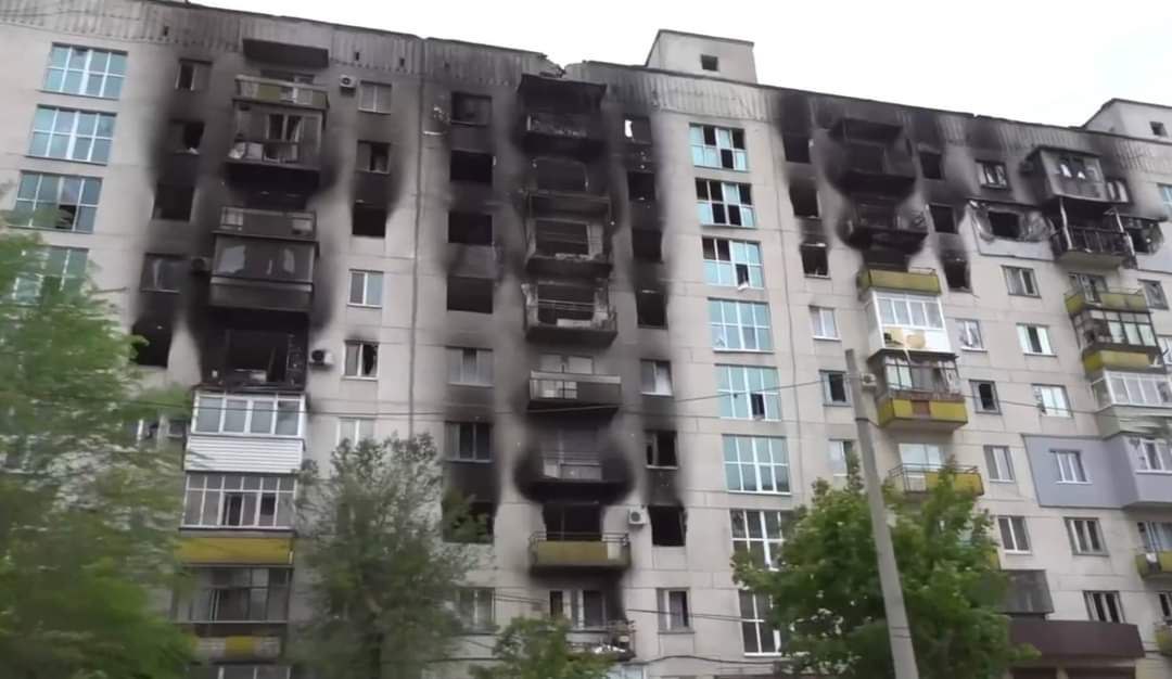 разрушенные дома Луганской области