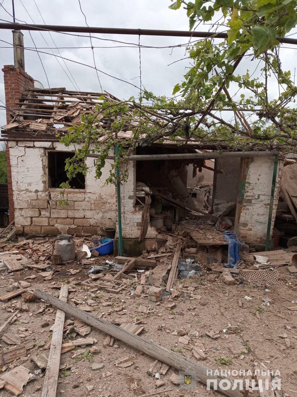 последствия обстрела 22 мая в Донецкой области