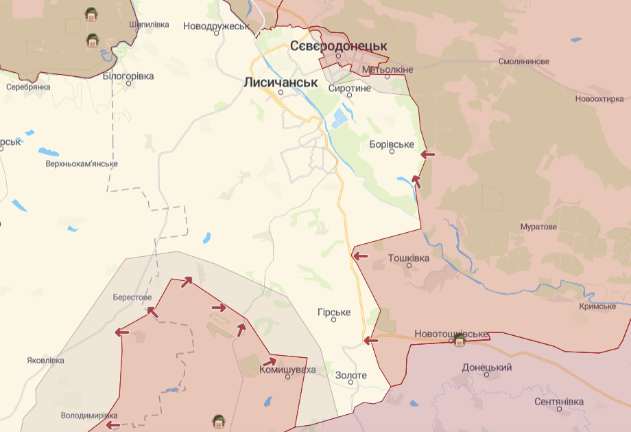 Российские войска захватили Тошковку и планируют оцепить Северодонецк