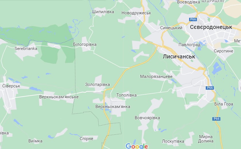карта Луганської області