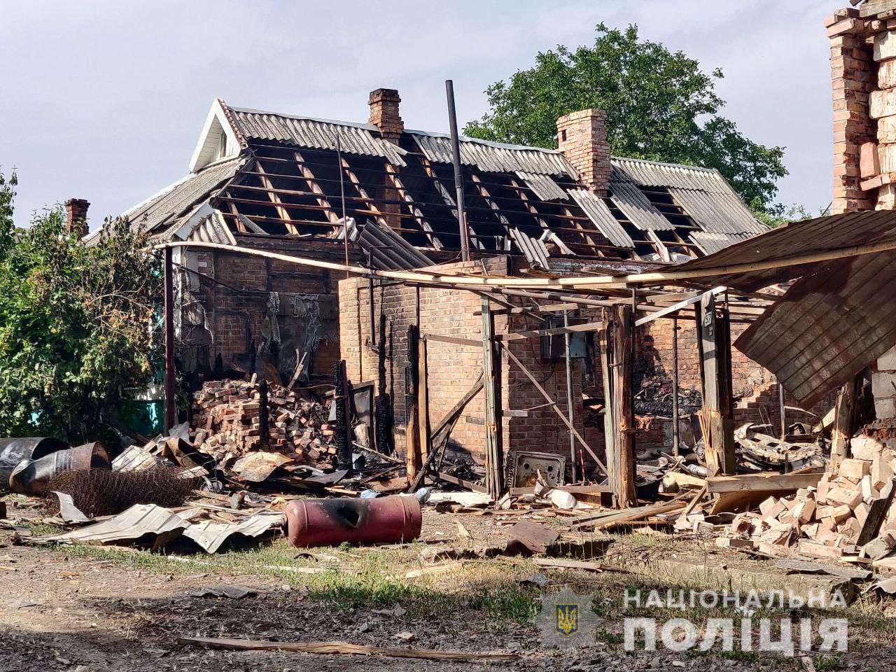 разбомбленный дом в Донецкой области