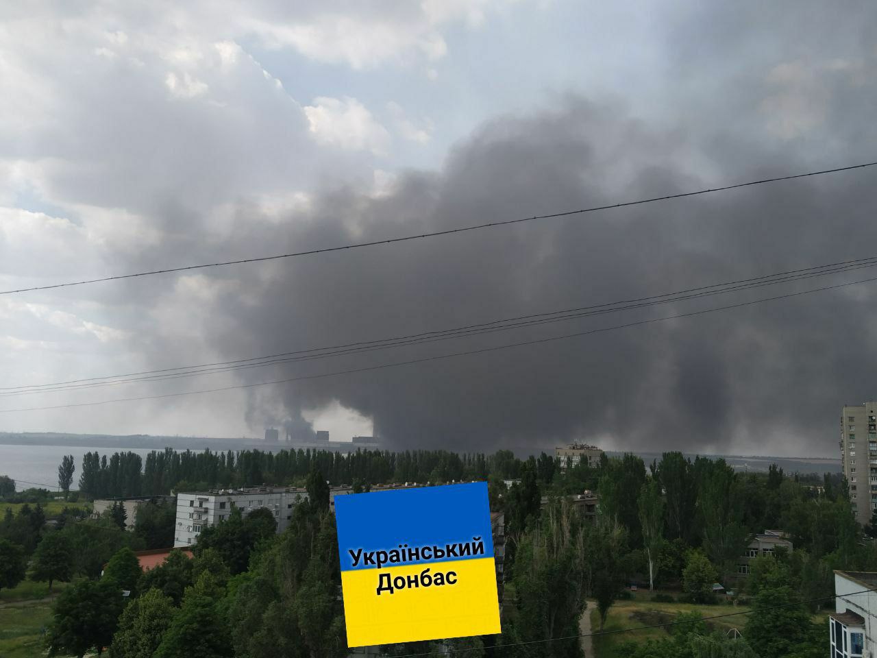 пожар на УТЭС в Светлодарске