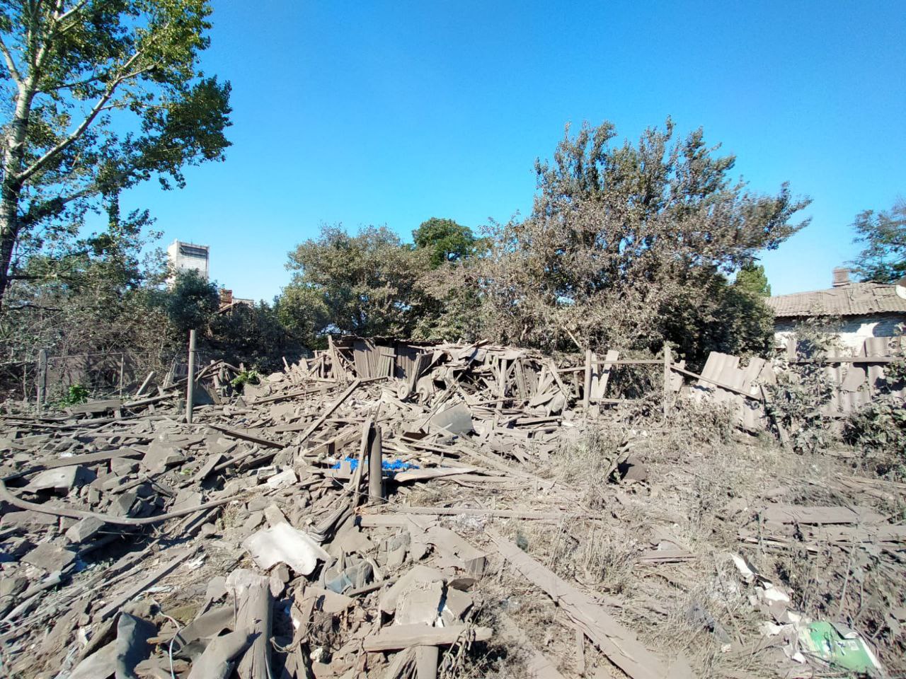 разбомбленный дом в Торецке