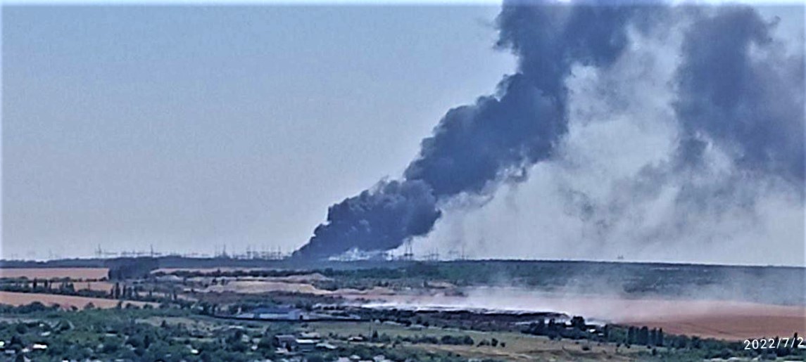 пожежа на підстанції Донбаська 750 в Бахмуті