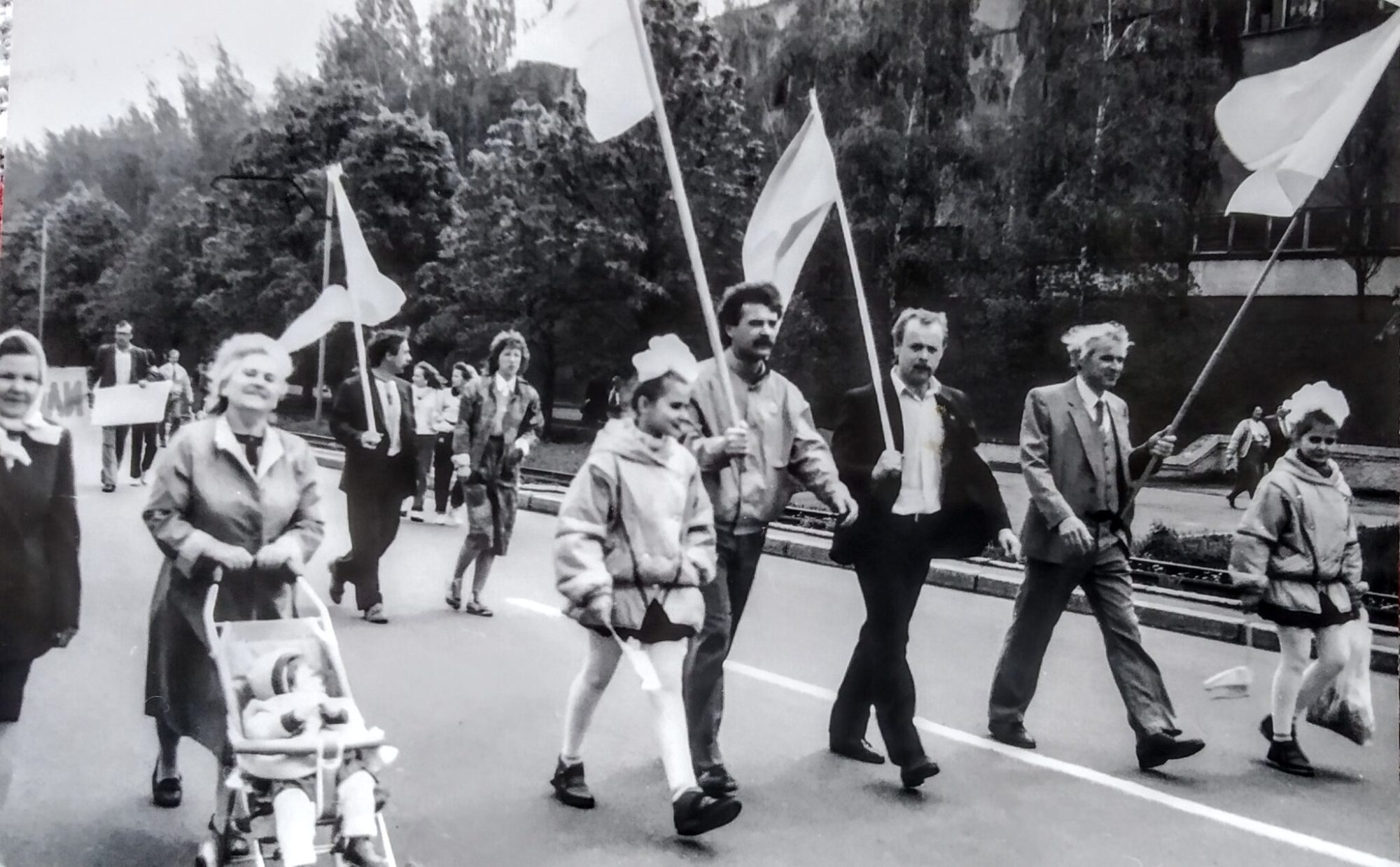 Колона демократичних сил у Дружківці, 1 травня 1990 р