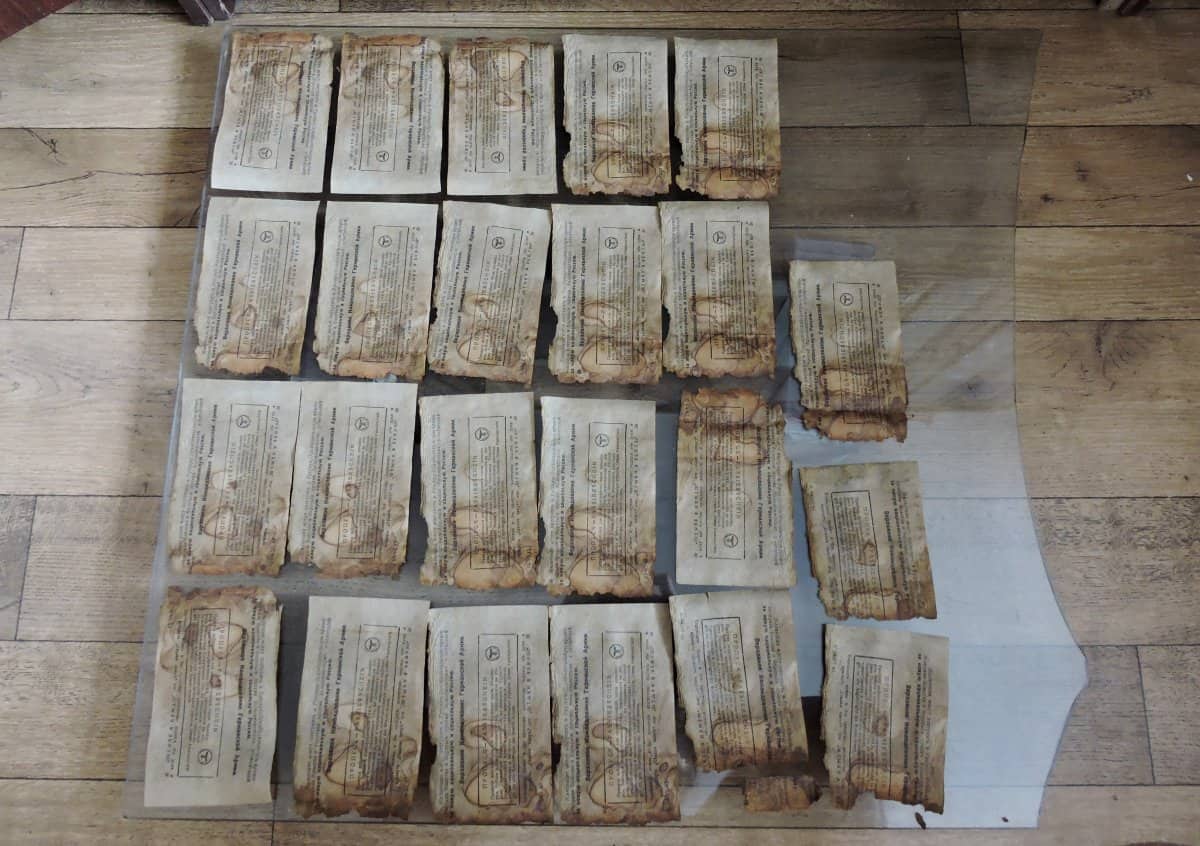 агитационные листовки РОА и нацистов найденные возле Северского Донца