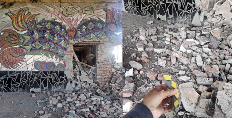 Відновленню не підлягає. В Маріуполі знищили унікальну мозаїку “Металурги” і роботи Алли Горської