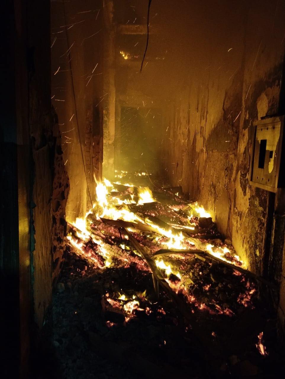 пожежа у коледжі залізничного транспорту в Бахмуті