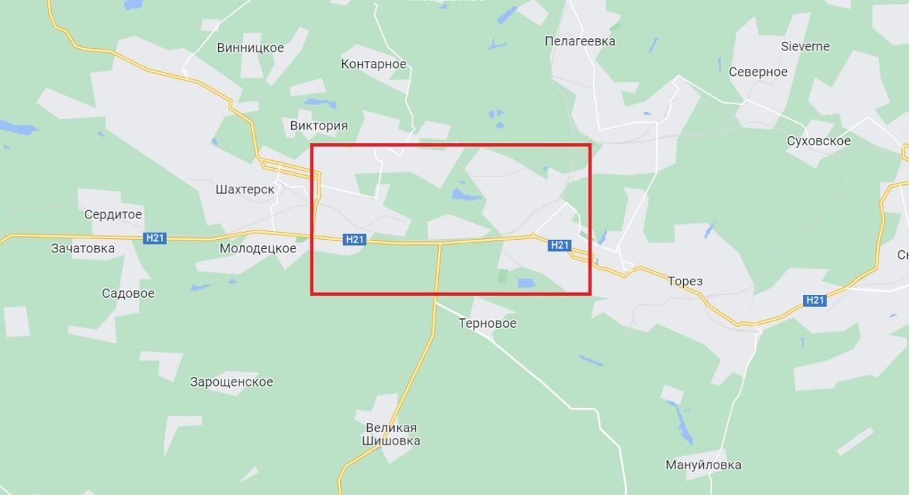 ділянка дороги де сталася ДТП в ДНР