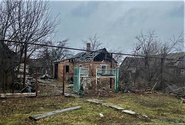 обстріляний Росією приватний будинок в Донецькій області