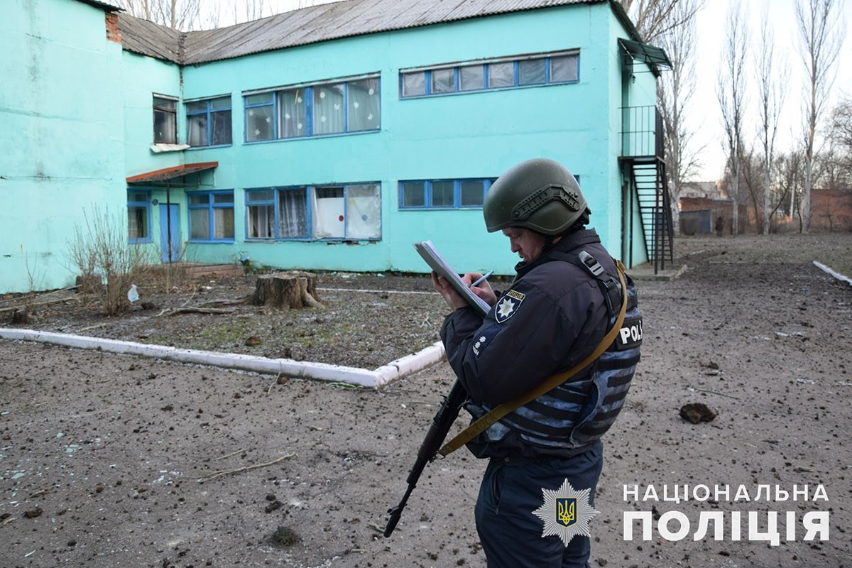 пошкоджений обстрілом РФ дитсадок у Донецькій області