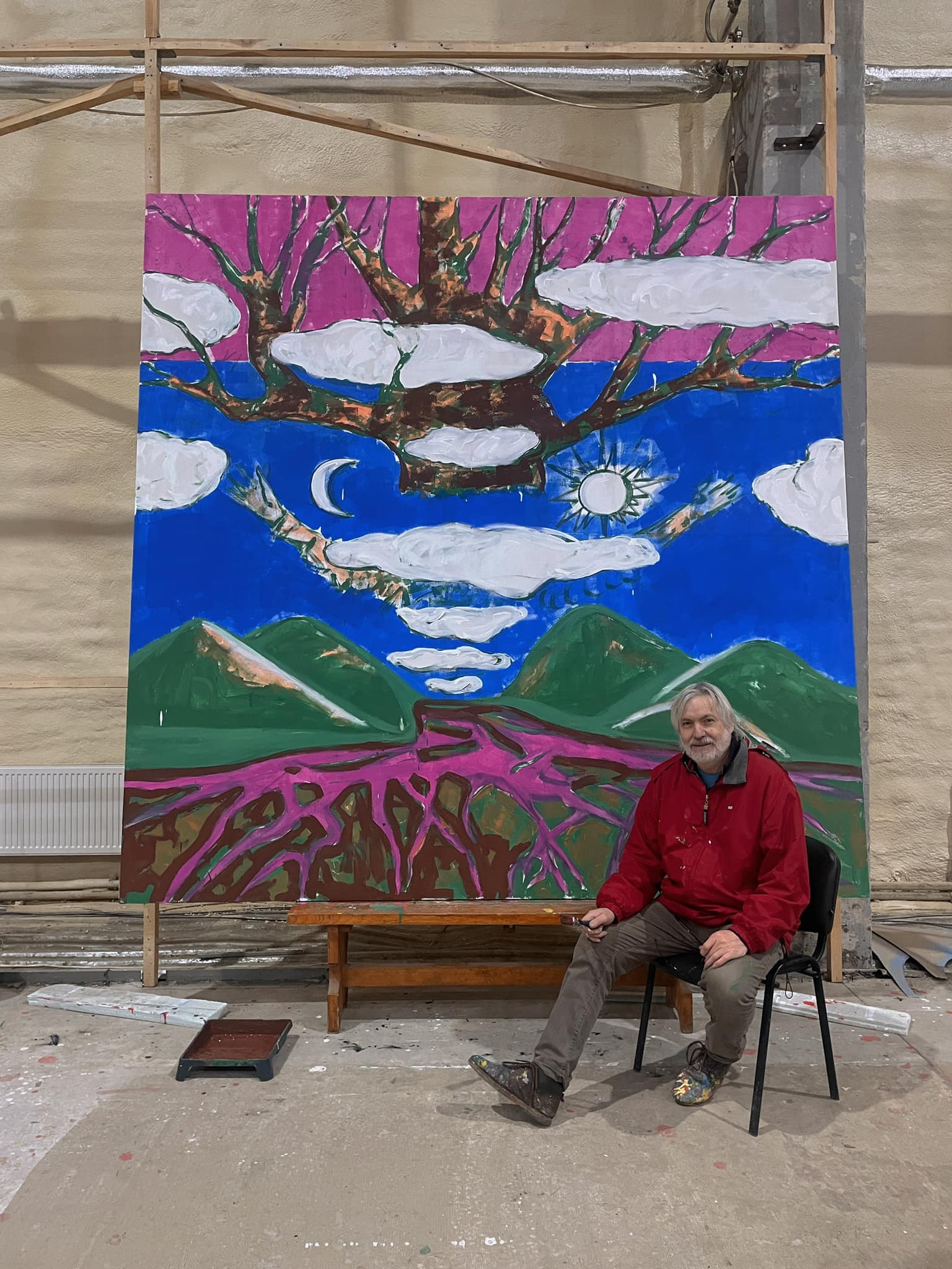 Художник з Донеччини створює найбільшу картину у світі, на яку піде 2 тонни фарби