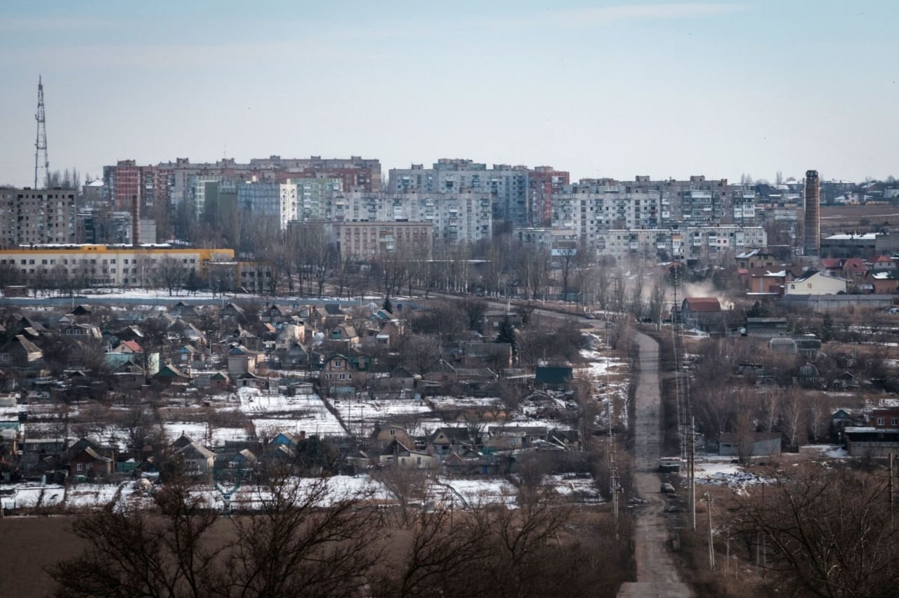 Бахмут взимку під час війни