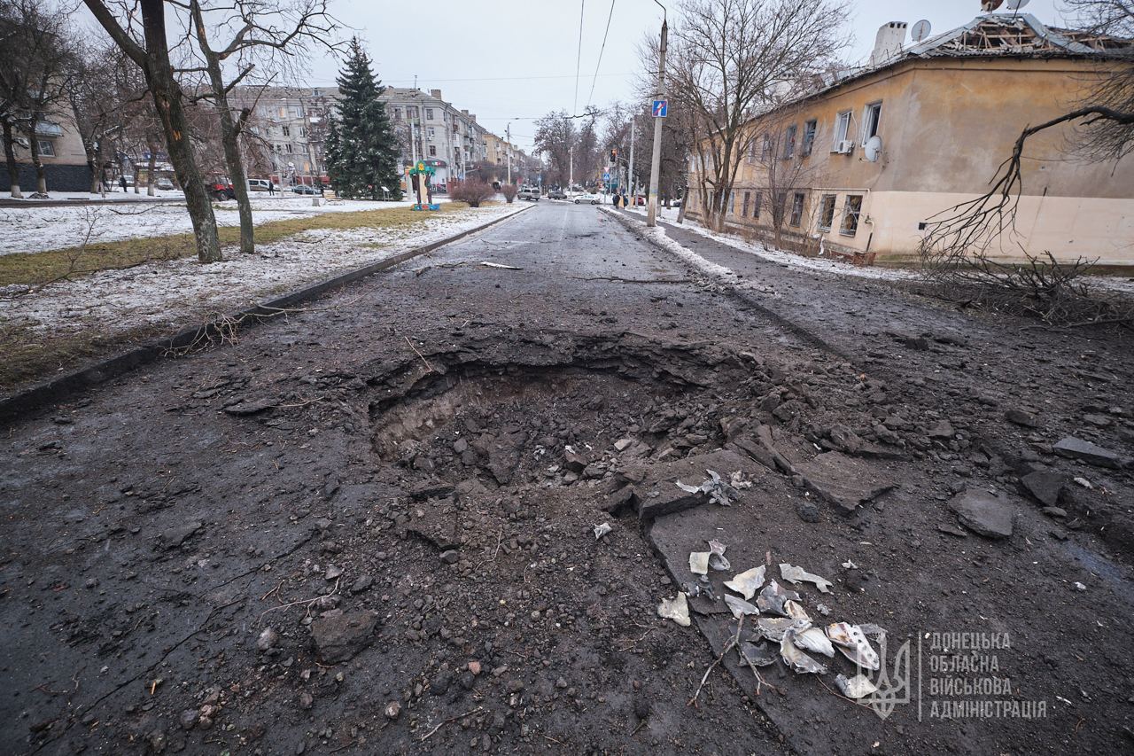 наслідки обстрілу 2 лютого в Краматорську