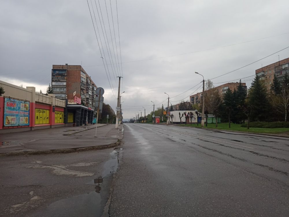 порожні вулиці Краматорська