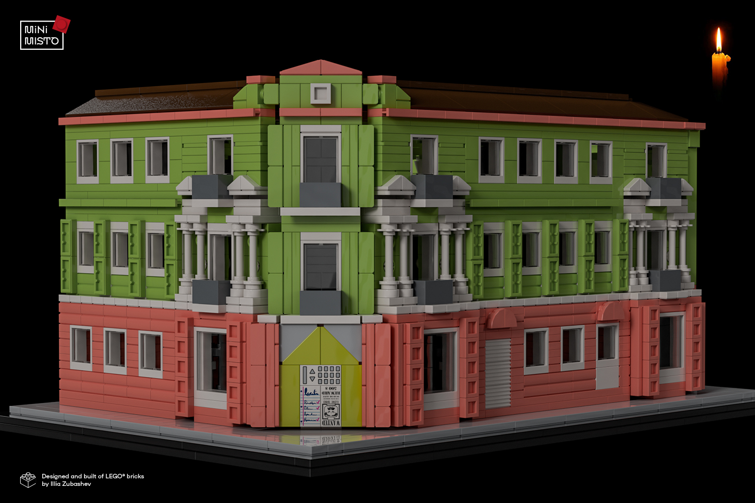 лего-макет будинок Юр'єва у Маріуполі
