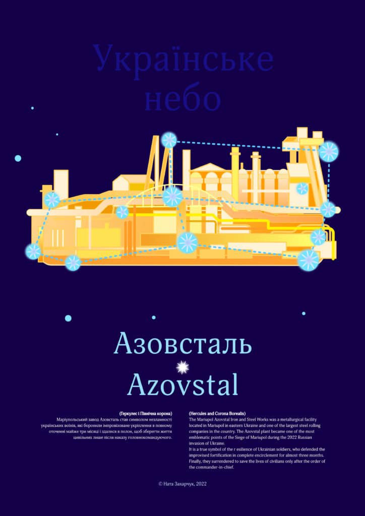 Созвездие “Азовсталь”: украинские художники составили звездную карту из символов войны 1