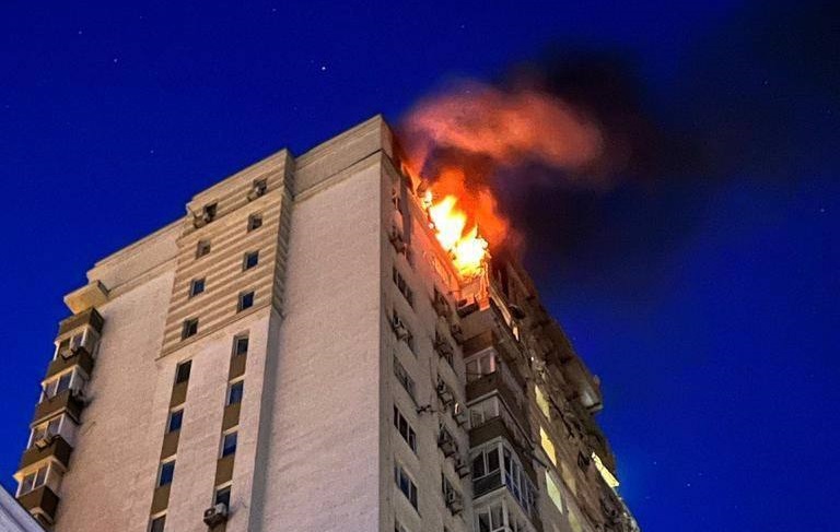 Пожар в многоэтажке Голосеевского района