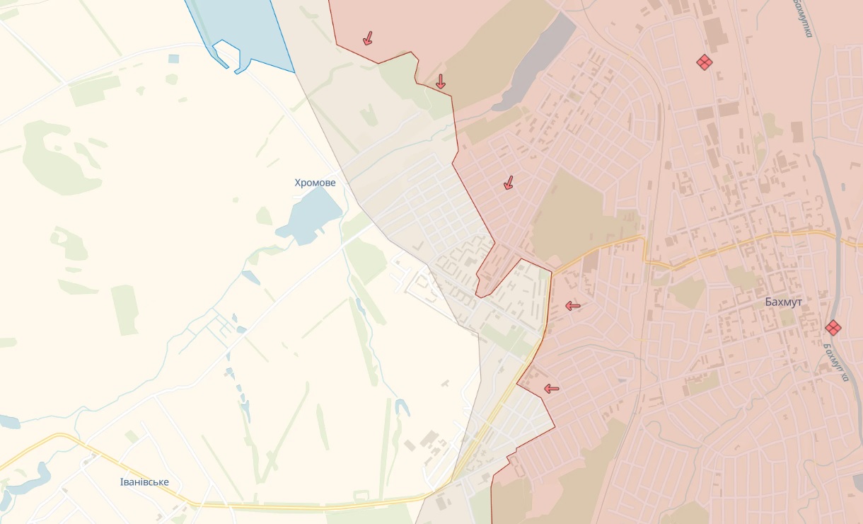 По состоянию на 17 мая оккупанты частично захватили Западный район Бахмута