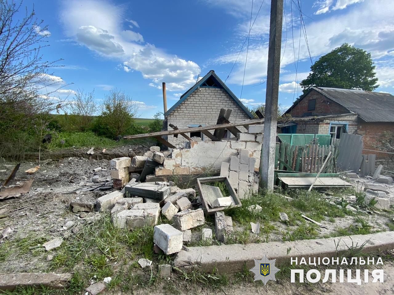 Зруйновані будинки на Донеччині