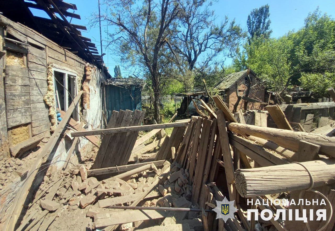 Разрушенный 19 июня дом в Донецкой области
