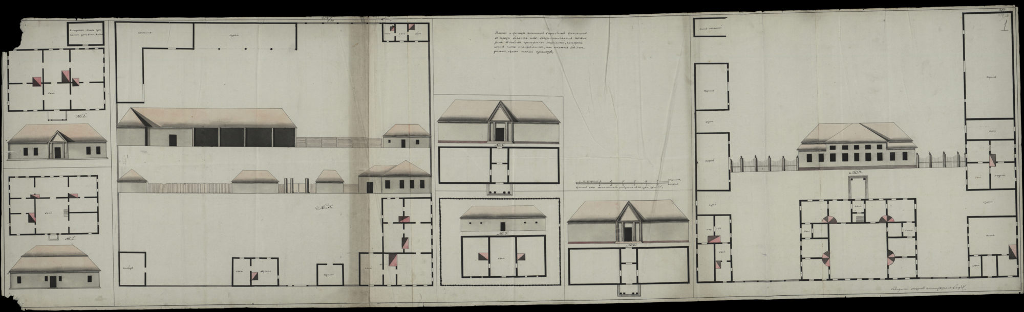історичний план будівель Бахмута у 1800 році