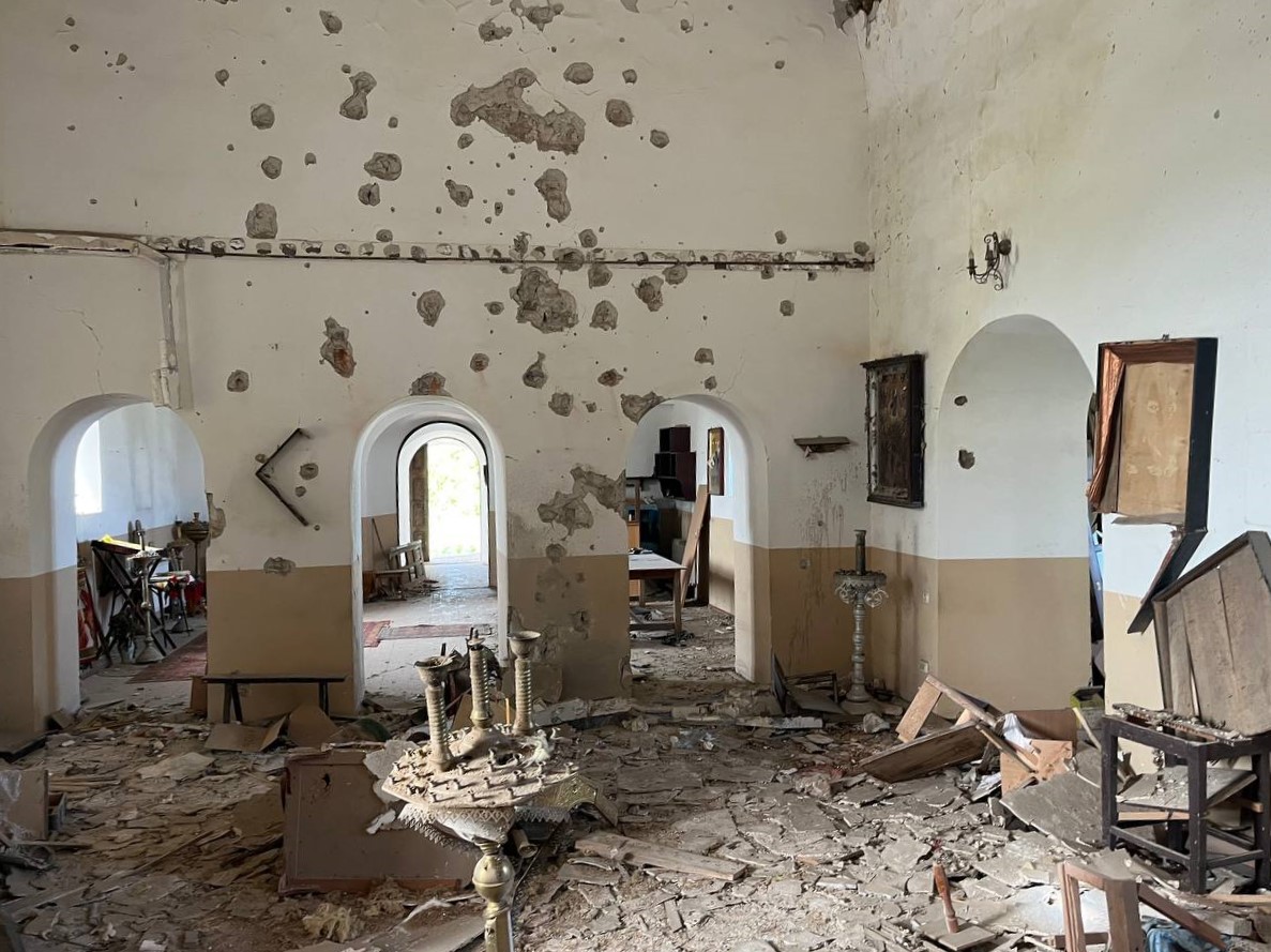 обстріляна росіянами церква у Серебрянці