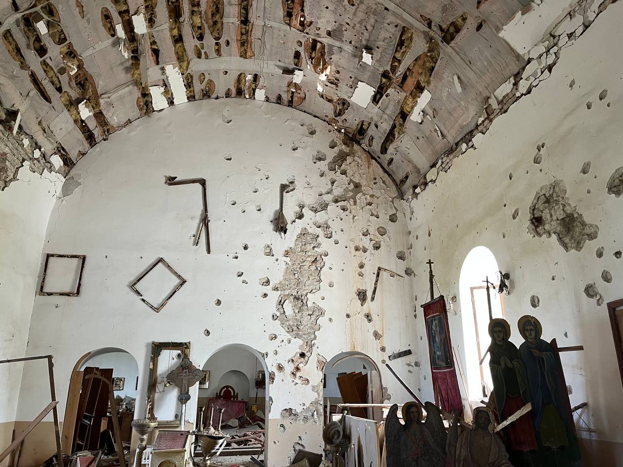 розбомблена росіянами церква у Серебрянці