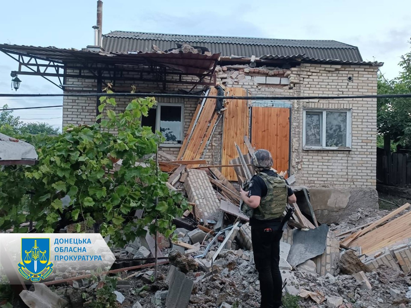 Дом, разрушенный оккупантами в Константиновке 21 июля