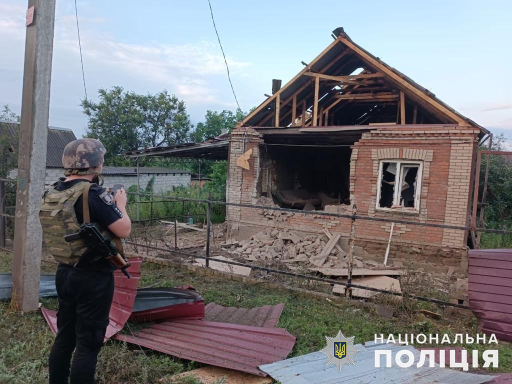 Дом, который разрушили оккупанты в Донецкой области 20 июля