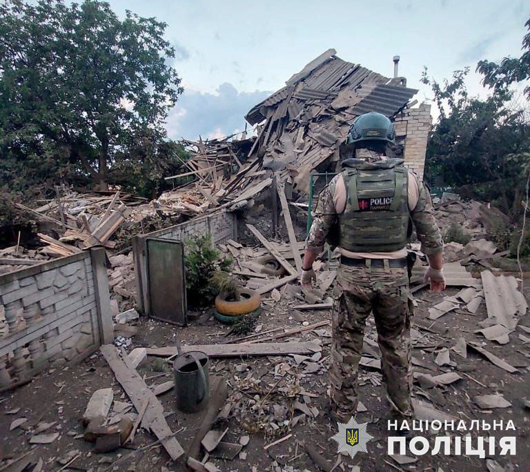 Дом, разрушенный россиянами в Донецкой области 20 июля