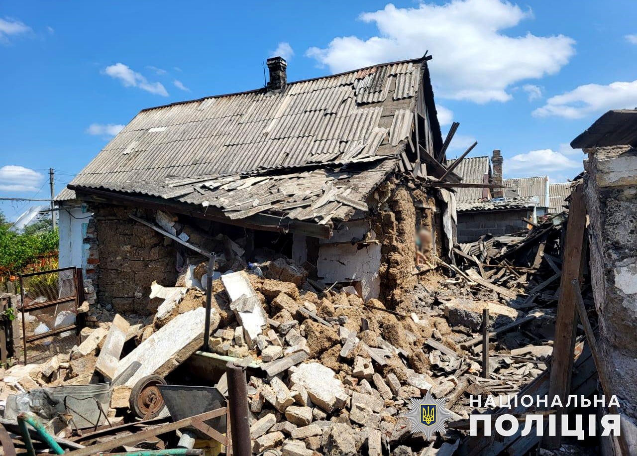 Дом, который разрушили оккупанты в Донецкой области 24 июля