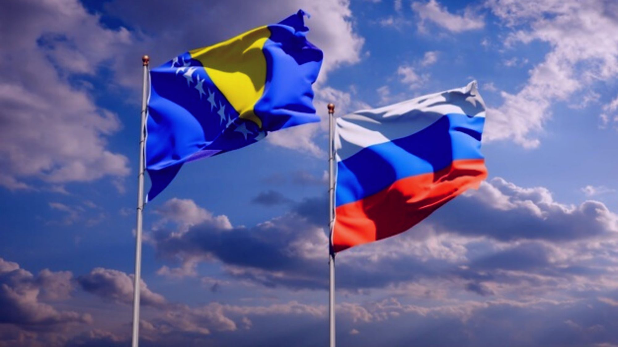 Прапори Боснії і Герцеговини та Росії