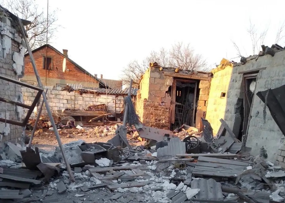 Разрушенные дома Соледарской громады