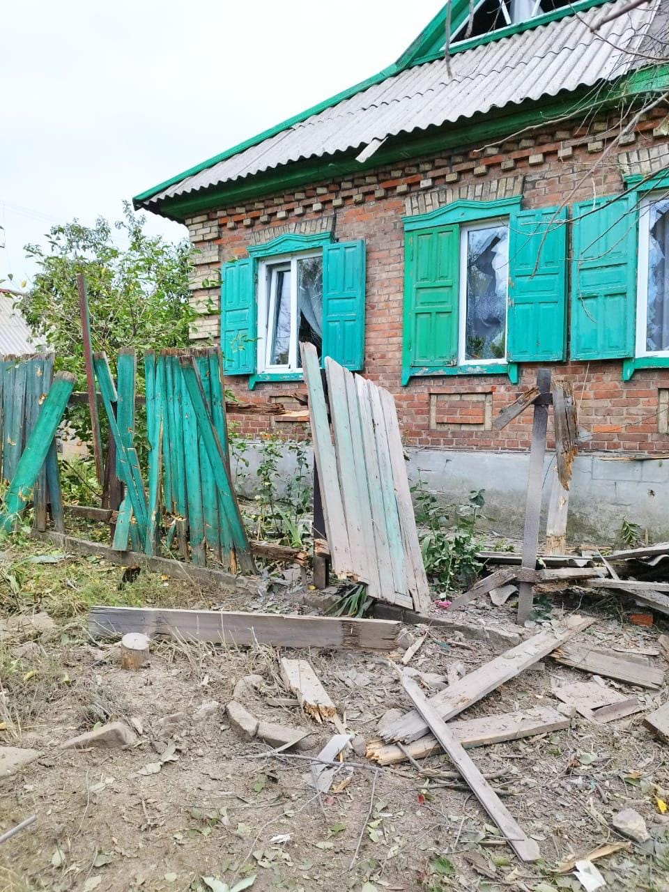 Дом, разрушенный оккупантами 10 августа