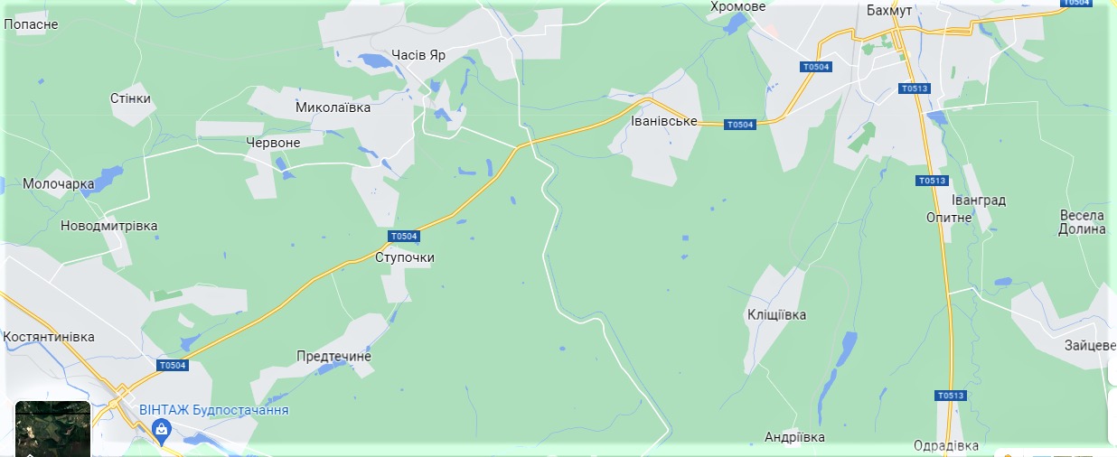 карта Кліщіївки та Андріївки